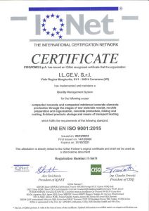 IQNET UNI EN ISO 9001:2015